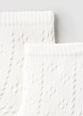 Medias Altas Caladas Blanco Mayoral detalle